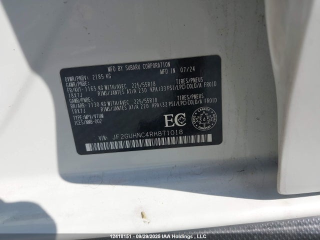 JF2GUHNC4RH871018 Subaru na