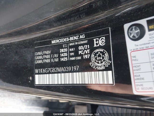 W1K6G7GB2MA039197 Mercedes-Benz m176