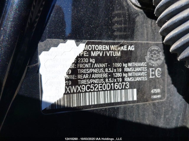 5UXWX9C52E0D16073 BMW X3