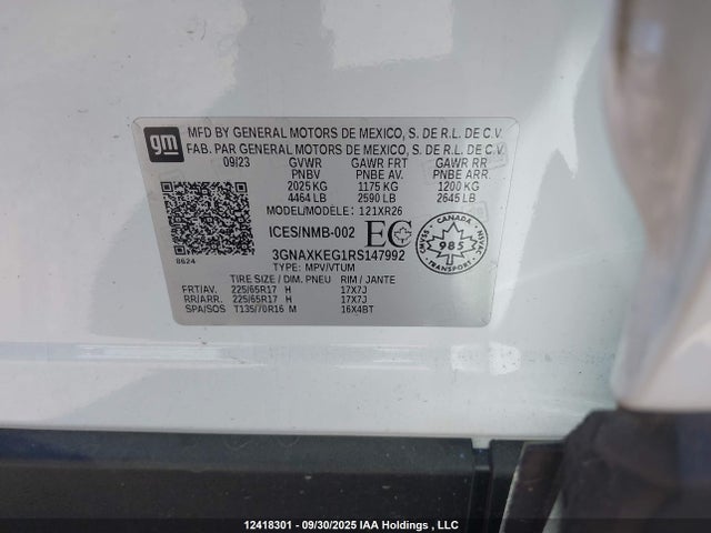 3GNAXKEG1RS147992 Chevrolet lsd