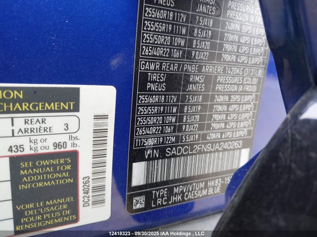 Jaguar aj200 2018 SADCL2FN9JA240263 Image 9