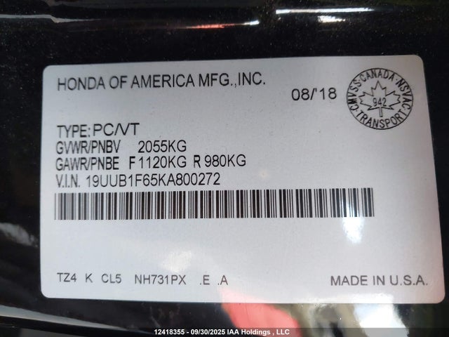 Acura Tlx Tech A-spec 2019 19UUB1F65KA800272 Image 9