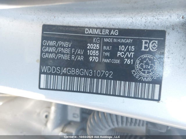 Mercedes-Benz CLA-Class 2016 WDDSJ4GB8GN310792 Image 9