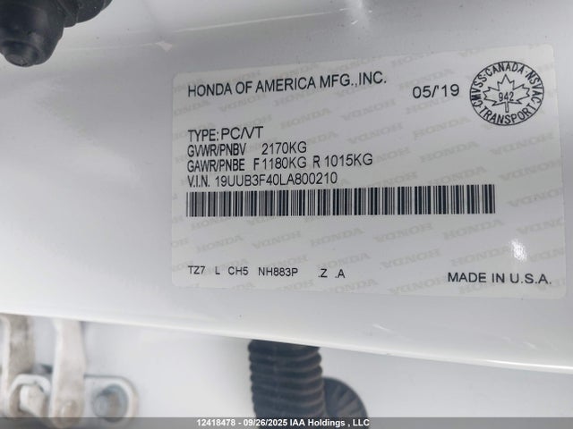 Acura j35y6 2020 19UUB3F40LA800210 Image 18