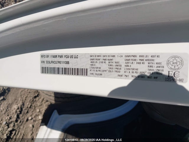 3C6LRVCG7RE111388 RAM Promaster 2500 2500 High