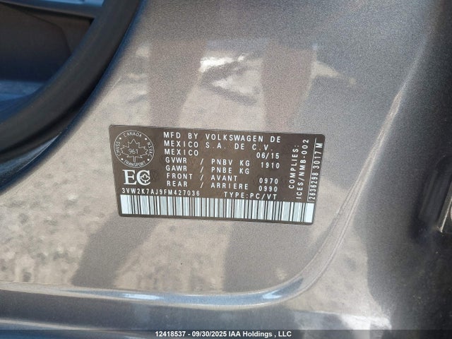 3VW2K7AJ9FM427036 Volkswagen Jetta
