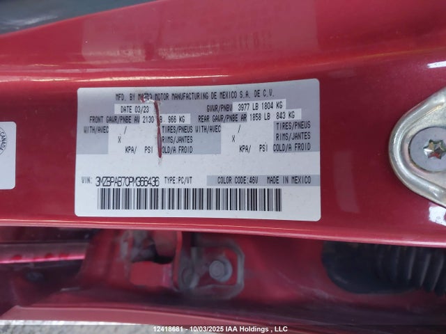 Mazda pe 2023 3MZBPAB70PM366436 Image 9