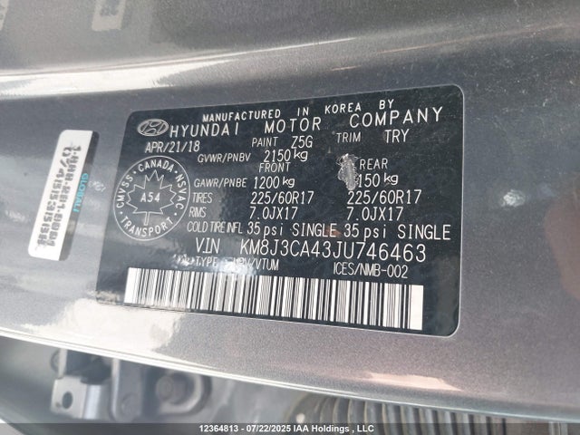 Hyundai gdi nu 2018 KM8J3CA43JU746463 Image 9