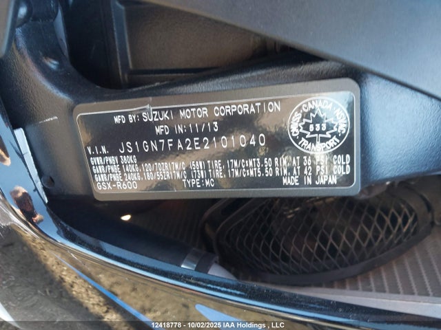 JS1GN7FA2E2101040 Suzuki N738-