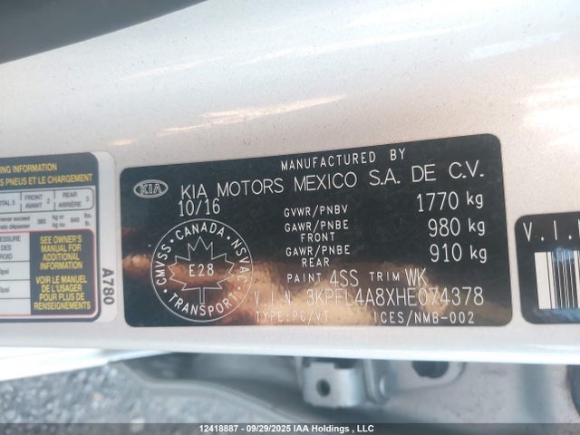 KIA gdi nu 2017 3KPFL4A8XHE074378 Image 9