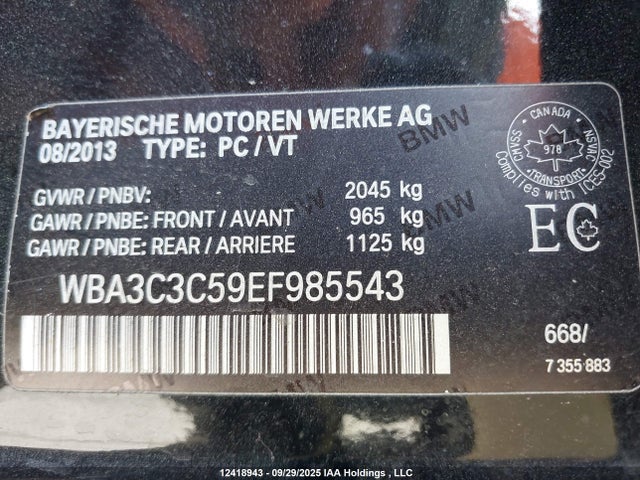BMW 320i 2014 WBA3C3C59EF985543 Image 19