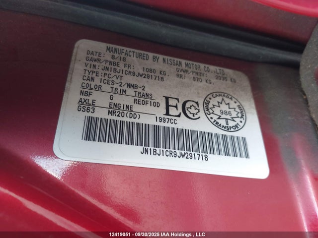 JN1BJ1CR9JW291718 Nissan ROGUE SPORT