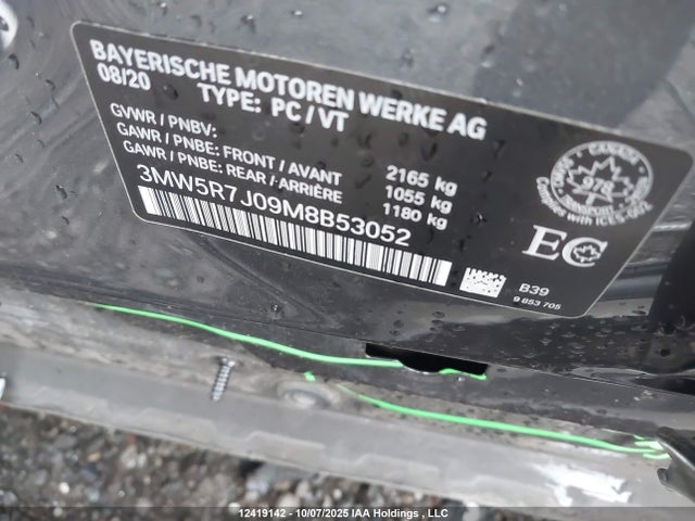 3MW5R7J09M8B53052 BMW 330I