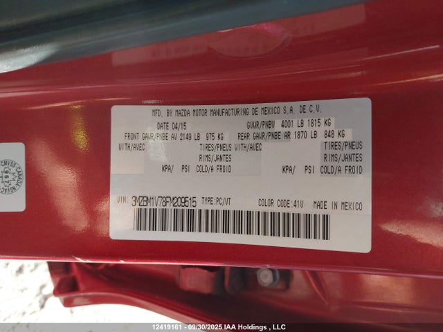 3MZBM1V78FM209515 Mazda pe