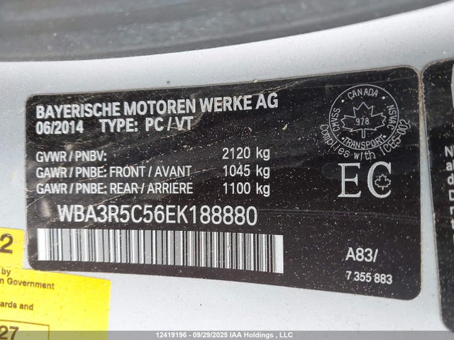 BMW 435i 2014 WBA3R5C56EK188880 Image 9