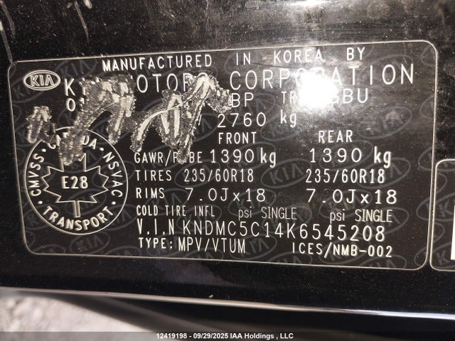 KIA gdi lamda - ii 2019 KNDMC5C14K6545208 Image 9
