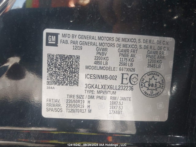 GMC ltg 2020 3GKALXEX6LL232236 Image 9