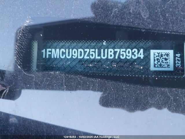 1FMCU9DZ5LUB75934 Ford 2020