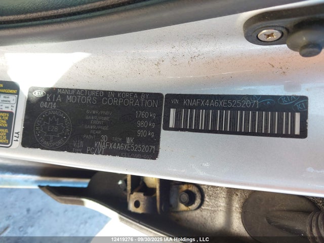 KIA Forte 2014 KNAFX4A6XE5252071 Image 9