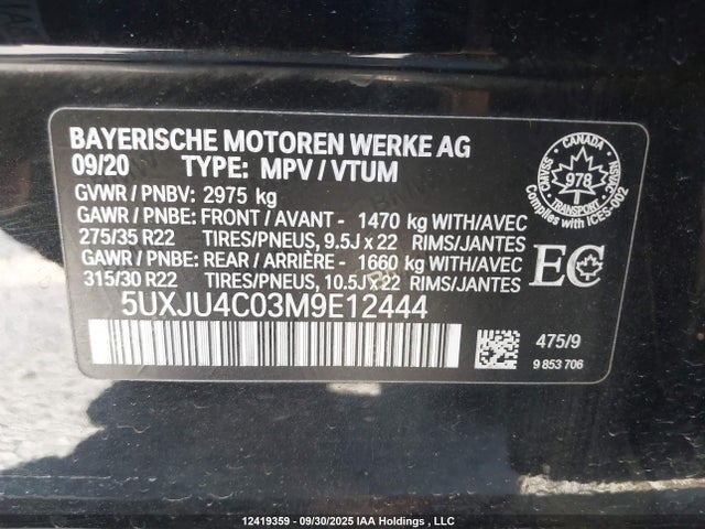 BMW X5 2021 5UXJU4C03M9E12444 Image 18