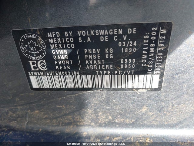 3VWSM7BU7RM062184 Volkswagen tsi