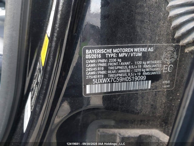 5UXWX7C59H0S19099 BMW X3