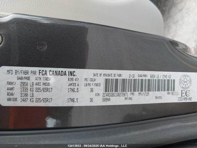 Dodge 2016 2016 2C4RDGBG1GR272071 Image 19