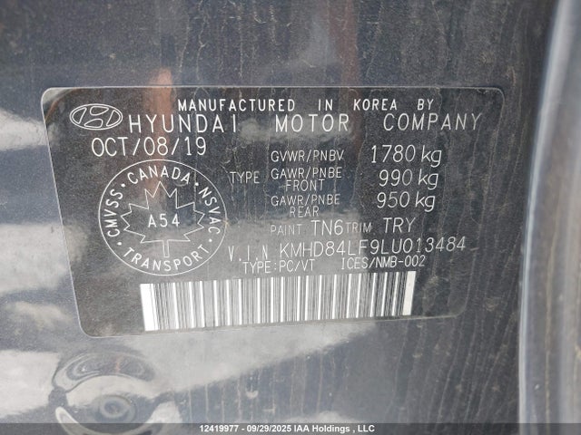 Hyundai mpi nu 2020 KMHD84LF9LU013484 Image 19