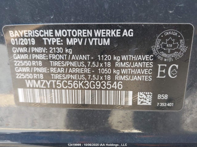 WMZYT5C56K3G93546 Mini 2019