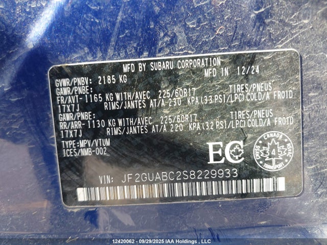 Subaru na 2025 JF2GUABC2S8229933 Image 17