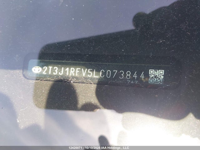 Aukcja sprzedaży 2020 Toyota Rav4 Trail, vin: 2T3J1RFV5LC073844, numer aukcji: 12420071