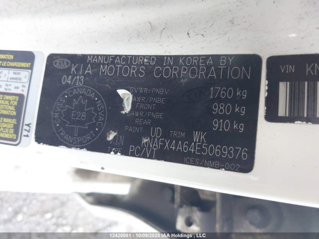 KIA Forte 2014 KNAFX4A64E5069376 Image 9