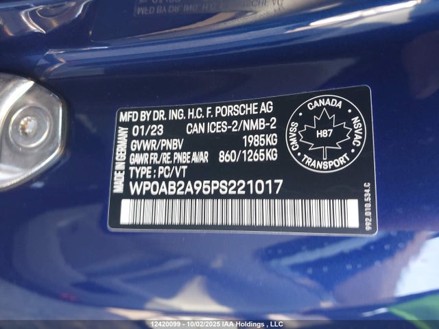 Porsche 911 2023 WP0AB2A95PS221017 Image 9