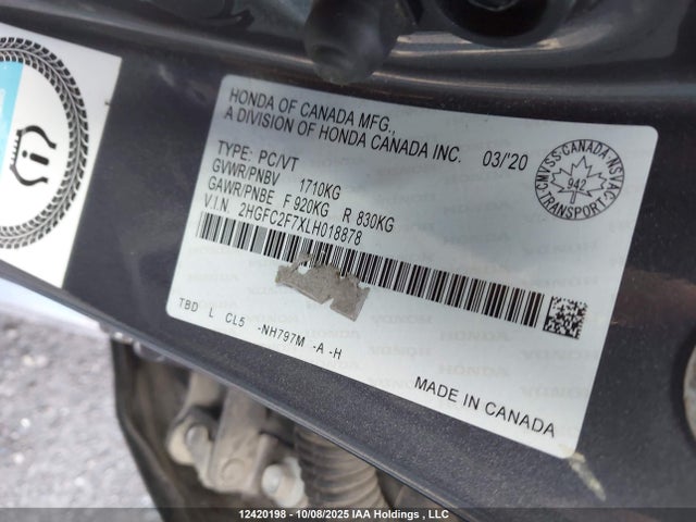 2HGFC2F7XLH018878 Honda k20c2