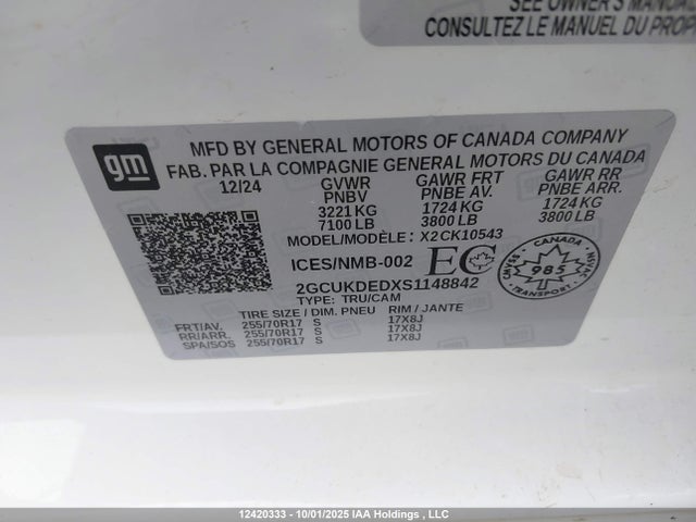 2GCUKDEDXS1148842 Chevrolet l84