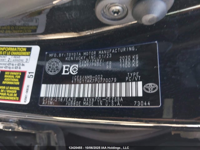 4T1G11AK7PU770079 Toyota a25a-fks
