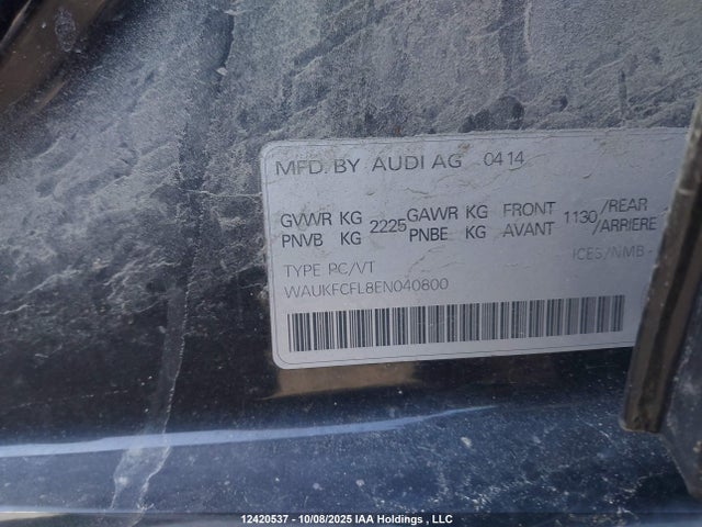 Audi flex fuel engine 2014 WAUKFCFL8EN040800 Image 9