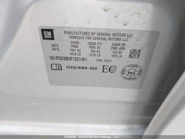 Chevrolet LUV 2015 1G1PC5SB0F7251451 Image 18