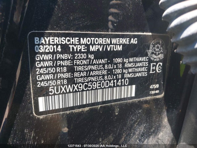 BMW 2014 2014 5UXWX9C59E0D41410 Image 20