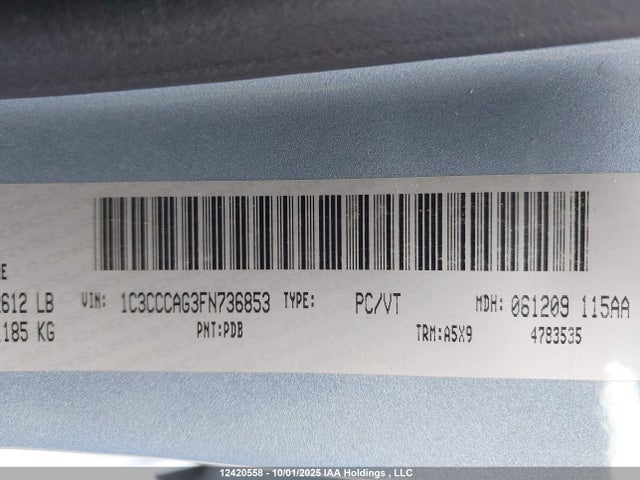 1C3CCCAG3FN736853 Chrysler 2015
