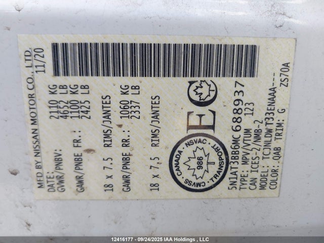 Nissan 2021 2021 5N1AT3BB6MC688937 Image 9