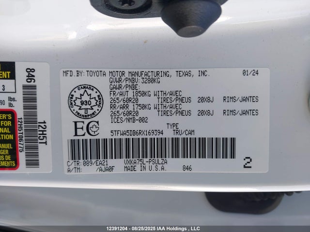 5TFWA5DB6RX169394 Toyota v35a-fts