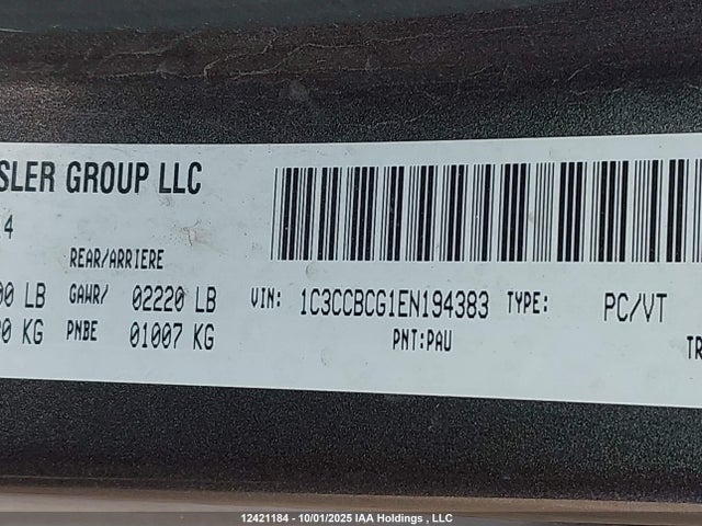 Chrysler 2014 2014 1C3CCBCG1EN194383 Image 9