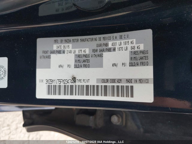 3MZBM1V75FM234744 Mazda pe