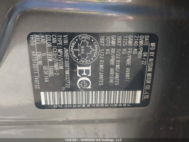 JN8BT3BB7NW332722 Nissan 2022