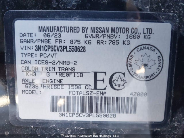 Nissan Kicks 2023 3N1CP5CV3PL550628 Image 9