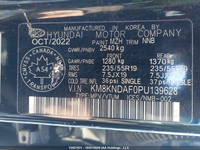 KM8KNDAF0PU139628 Hyundai Ioniq 5 Sel