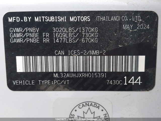 ML32AUHJXRH015391 Mitsubishi mivec