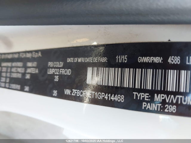 Fiat 2016 2016 ZFBCFYET1GP414468 Image 9