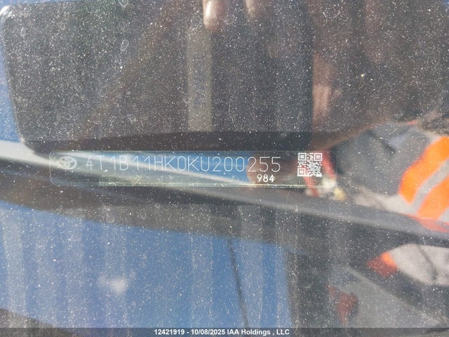 4T1B11HK0KU200255 Toyota a25a-fks